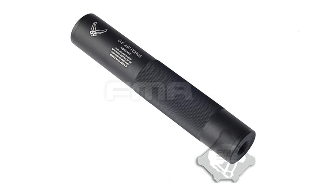 SILENCIADOR LARGO  AIR FORCE NEGRO