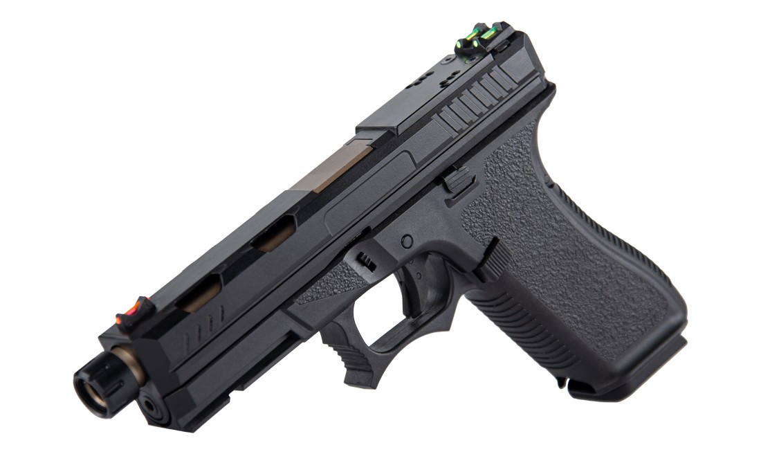 PISTOLA GBB CUSTOM BLACK AT3704 GOLDEN EAGLE