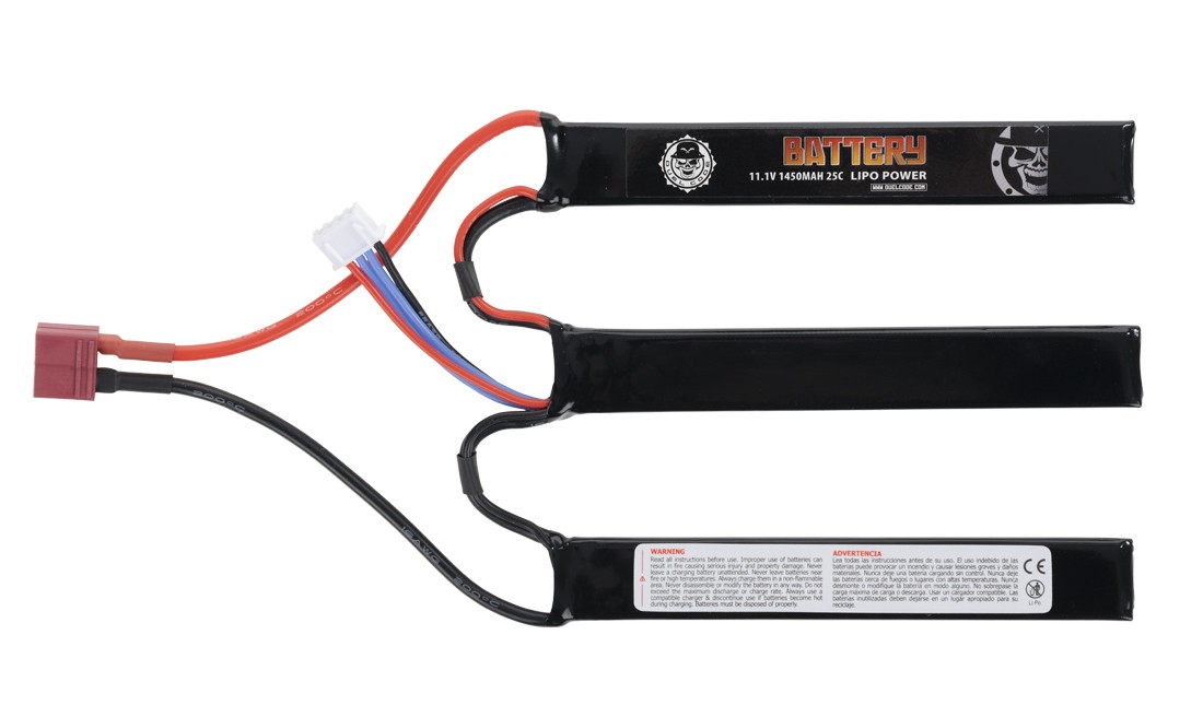 BATTERY LIPO 11.1V 1450MAH 25C T-DEAN DUEL CODE